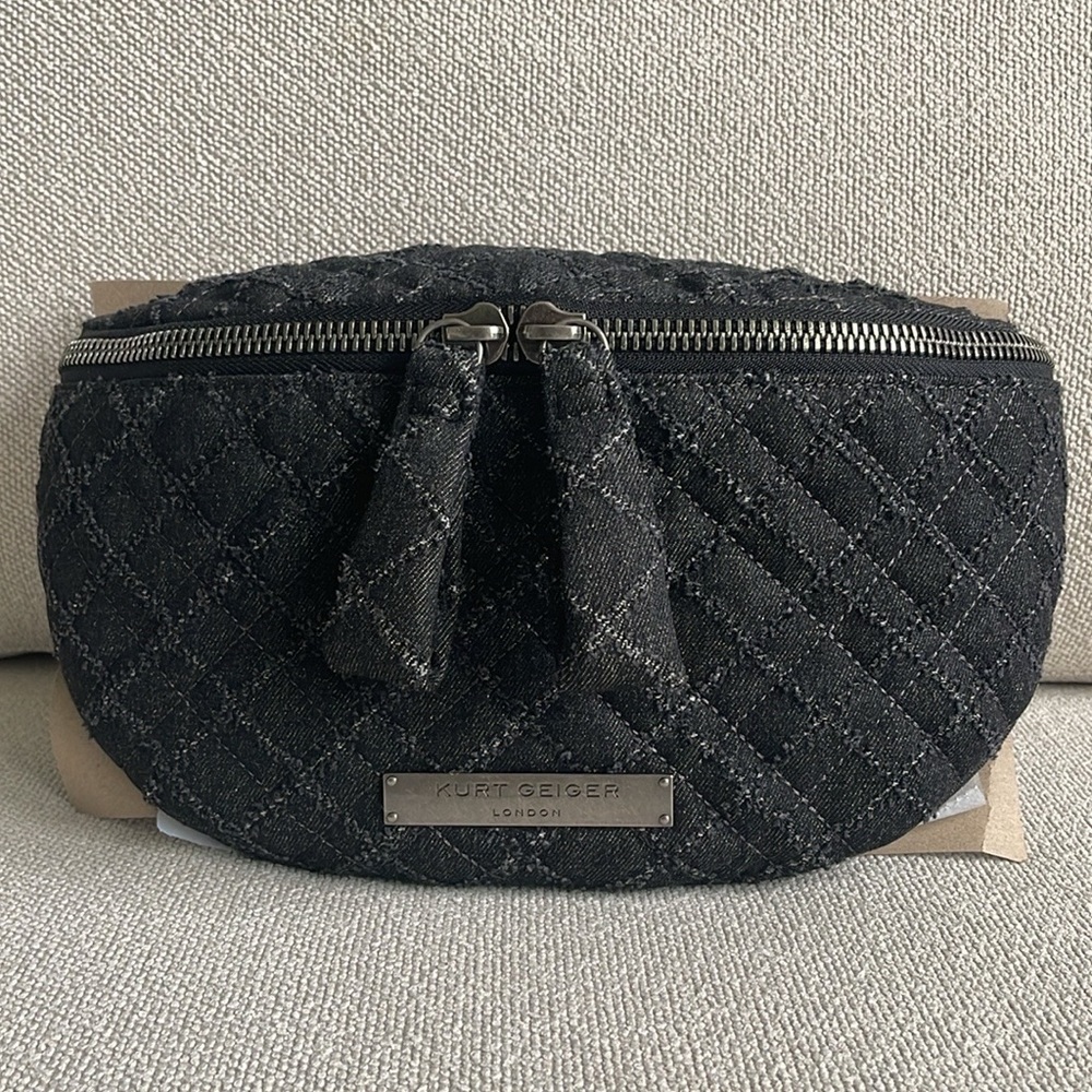 Kurt Geiger Brixton belt bag denim black NWT - Picture 5 of 12